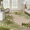 Nourison Aloha ALH40 Ivory Green Area Rug Corner Image