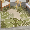 Nourison Aloha ALH40 Ivory Green Area Rug Room Image Feature