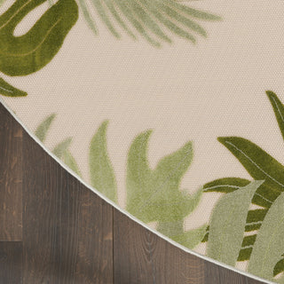 Nourison Aloha ALH40 Ivory Green Area Rug Detail Image