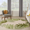 Nourison Aloha ALH40 Ivory Green Area Rug Room Image Feature