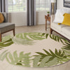 Nourison Aloha ALH40 Ivory Green Area Rug Corner Image