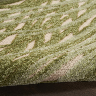 Nourison Aloha ALH41 Ivory Green Area Rug Corner Image