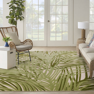 Nourison Aloha ALH41 Ivory Green Area Rug Room Image Feature