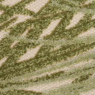 Nourison Aloha ALH41 Ivory Green Area Rug Swatch Image