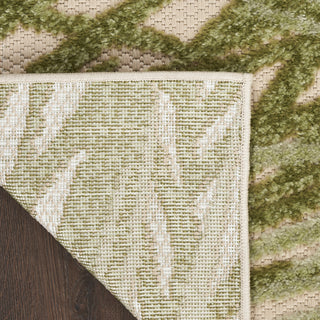 Nourison Aloha ALH41 Ivory Green Area Rug Corner Image