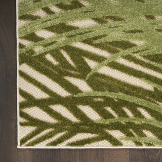 Nourison Aloha ALH41 Ivory Green Area Rug Detail Image