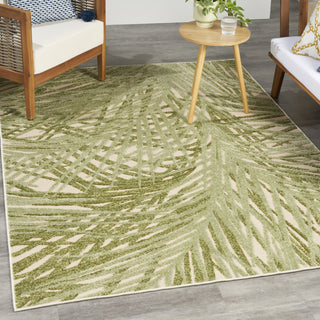 Nourison Aloha ALH41 Ivory Green Area Rug Room Image Feature