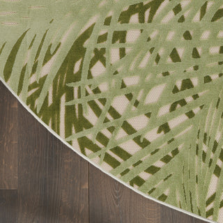 Nourison Aloha ALH41 Ivory Green Area Rug Detail Image