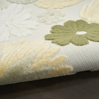 Nourison Aloha ALH42 Ivory Green Area Rug Detail Image