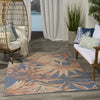 Nourison Aloha ALH43 Blue Rose Area Rug Swatch Image