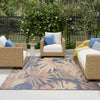 Nourison Aloha ALH43 Blue Rose Area Rug Swatch Image