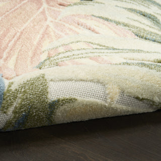 Nourison Aloha ALH43 Ivory Green Area Rug Detail Image