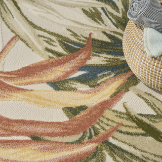 Nourison Aloha ALH43 Ivory Green Area Rug Texture Image