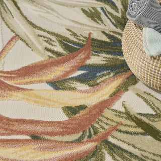 Nourison Aloha ALH43 Ivory Green Area Rug Texture Image