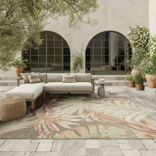 Nourison Aloha ALH43 Sage Rose Area Rug Corner Image
