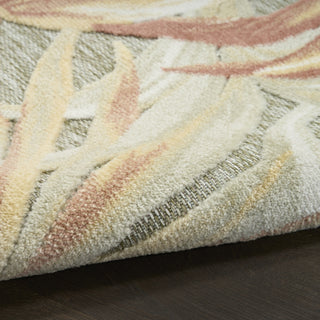 Nourison Aloha ALH43 Sage Rose Area Rug Corner Image