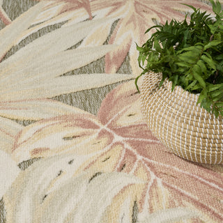 Nourison Aloha ALH43 Sage Rose Area Rug Corner Image