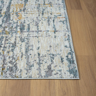 LR Home Allure 82466 Blue/Taupe Area Rug Corner Image