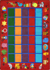 Joy Carpets Kid Essentials Alphabet Phonics Red Area Rug