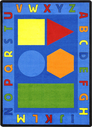 Joy Carpets Kid Essentials Alphabet Shapes Multi Area Rug