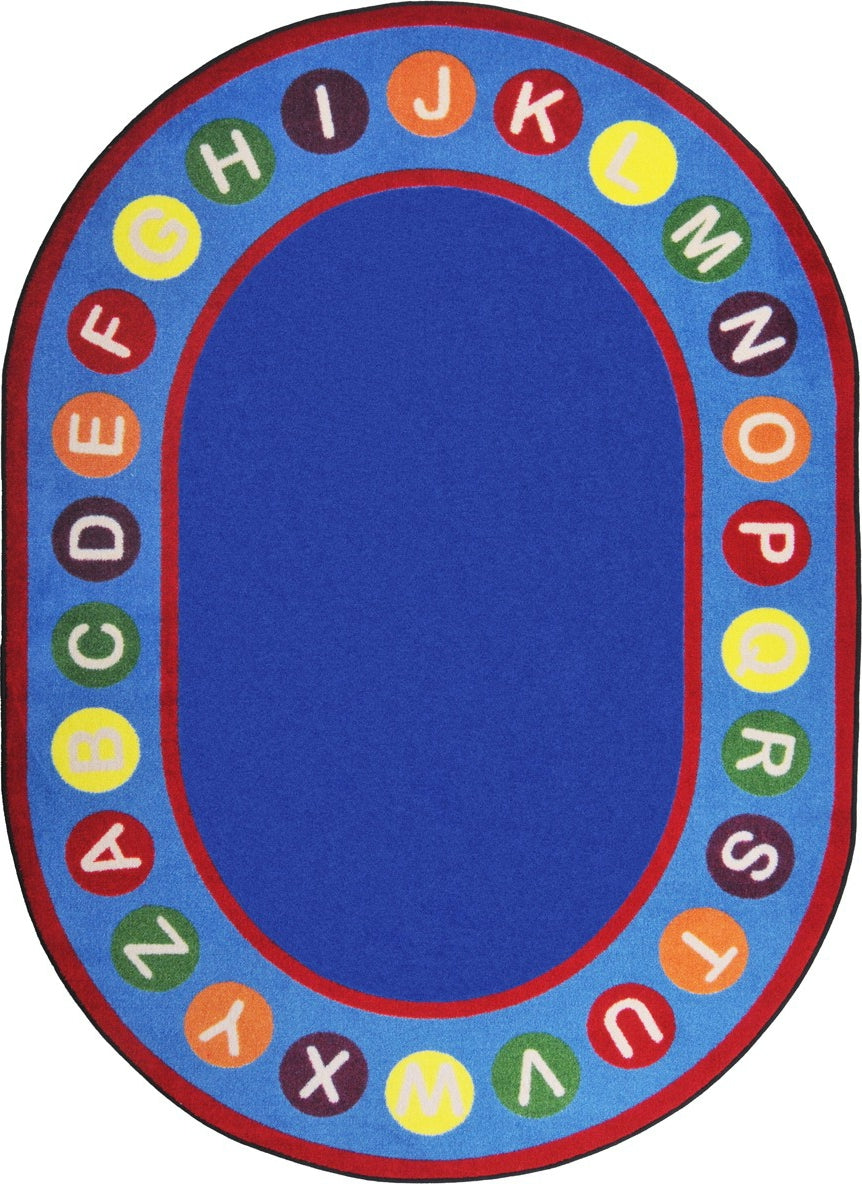 Joy Carpets Kid Essentials Alphabet Spots Multi Area Rug