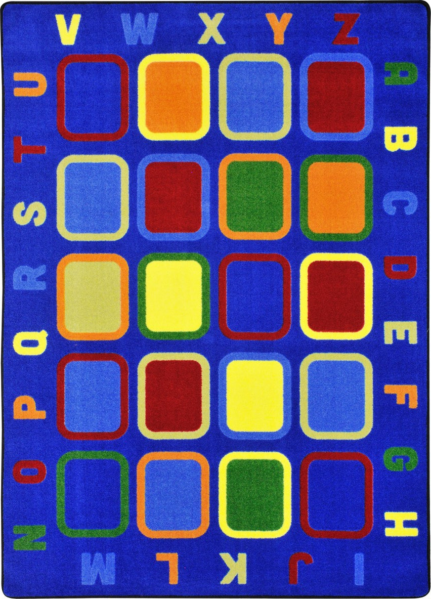 Joy Carpets Kid Essentials Alphabet Tiles Multi Area Rug