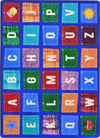 Joy Carpets Kid Essentials Alphabet Upcycle Multi Area Rug