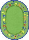 Joy Carpets Kid Essentials AlphaScript Green Area Rug
