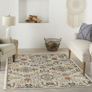 Nourison Allur ALR03 Beige Area Rug Room Image Feature