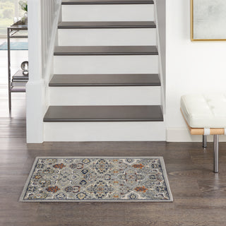 Nourison Allur ALR03 Grey Area Rug Corner Image