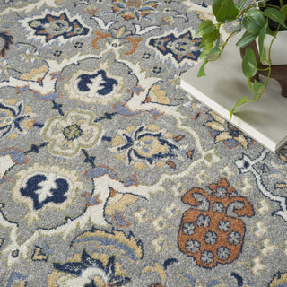 Nourison Allur ALR03 Grey Area Rug Corner Image