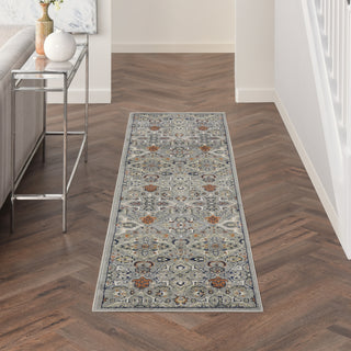 Nourison Allur ALR03 Grey Area Rug Corner Image
