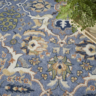 Nourison Allur ALR03 Light Blue Area Rug Corner Image