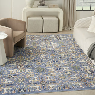 Nourison Allur ALR03 Light Blue Area Rug Corner Image