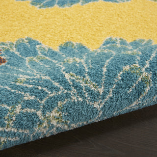 Nourison Allur ALR06 Yellow Multicolor Area Rug Corner Image