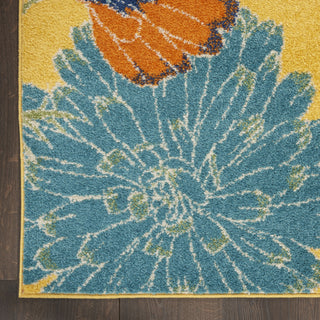 Nourison Allur ALR06 Yellow Multicolor Area Rug Detail Image