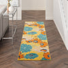 Nourison Allur ALR06 Yellow Multicolor Area Rug Corner Image
