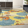 Nourison Allur ALR06 Yellow Multicolor Area Rug Corner Image