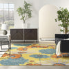 Nourison Allur ALR06 Yellow Multicolor Area Rug Room Image Feature