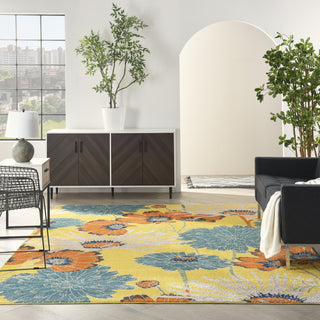 Nourison Allur ALR06 Yellow Multicolor Area Rug Room Image Feature