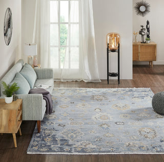 Ancient Boundaries Augustine AUG-1000 Blue Area Rug Lifestyle Image Feature