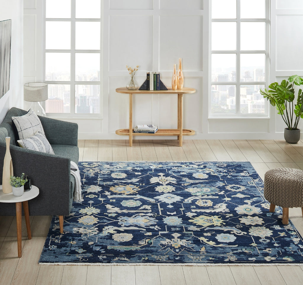 Ancient Boundaries Augustine AUG-1002 Blue Area Rug Lifestyle Image Feature