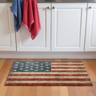 Dalyn Americana AM1 Red Machine Washable Area Rug Scatter Lifestyle Image Feature