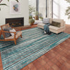 Dalyn Amador AA1 Teal Area Rug Room Image Feature