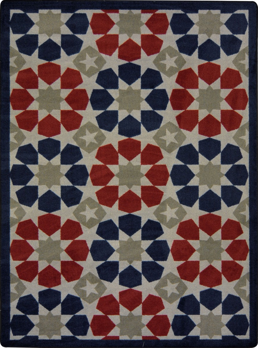 Joy Carpets Kaleidoscope Americana Multi Area Rug