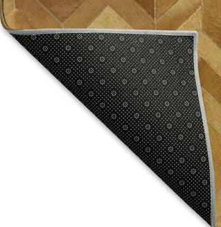 Piper Looms Mayfield Herringbone AMF100 Brown Machine Washable Area Rug Backing Image