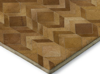 Piper Looms Mayfield Herringbone AMF100 Brown Machine Washable Area Rug Corner Image