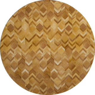 Piper Looms Mayfield Herringbone AMF100 Brown Machine Washable Area Rug Round Main Image