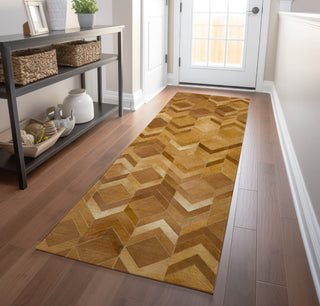 Piper Looms Mayfield Herringbone AMF100 Brown Machine Washable Area Rug Runner Lifestyle Image Feature