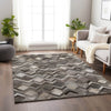 Piper Looms Mayfield Herringbone AMF100 Gray Machine Washable Area Rug Lifestyle Image Feature